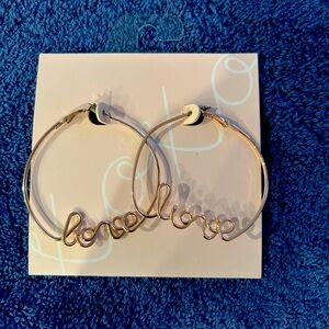 Gold-tone LOVE Hoop Earrings
